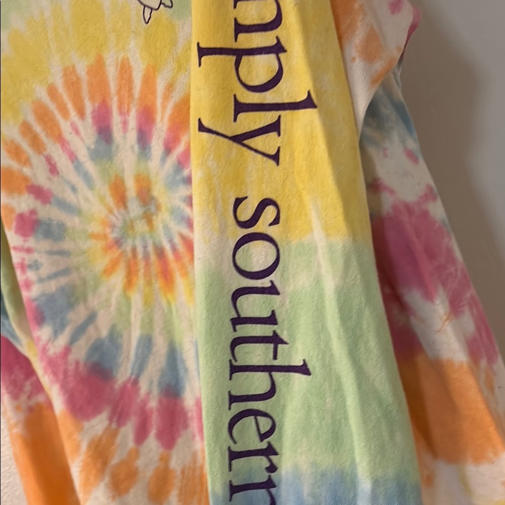 Simply Southern Pink and Yellow Long Sleeve Tee - Picture 5 of 9